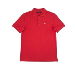 Banana Republic Mens Red Large Polo Shirt Elephant Logo Casual Golf Preppy